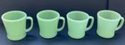 4 Vintage Fire King Oven Ware Jadeite 8 oz D Handle Mugs