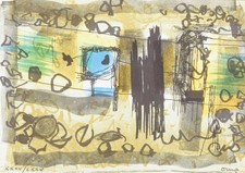 Bengt Orup. Abstract composition. Color lithograph on paper, mid-20th C.