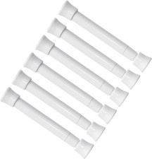 6 Pack Smallest Spring Tension Curtain Rod 5.25 to 7.5 Inch, Mini Thin Tension R