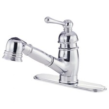 Gerber D457614 Opulence Single Handle Pull-Out Kitchen Faucet Chrome Snap Back