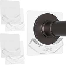 Shower Curtain Rod Holder - Easy Installation - No Drilling Required,