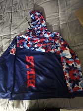 Buffalo Bills Graphic Pullover Hoodie Men's Size XL Blue