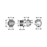 AVA Quality Cooling Kompressor Klimaanlage FüR Peugeot 407 SW 508 CitroëN C5