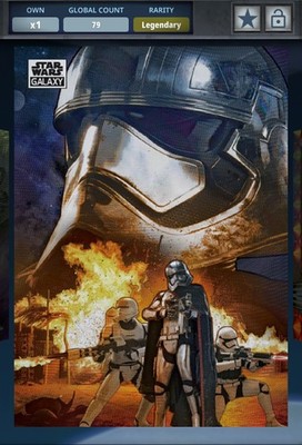 Star Wars Card Trader 2025 Chrome Galaxy Phasma 99cc LEGENDARY jyn leia