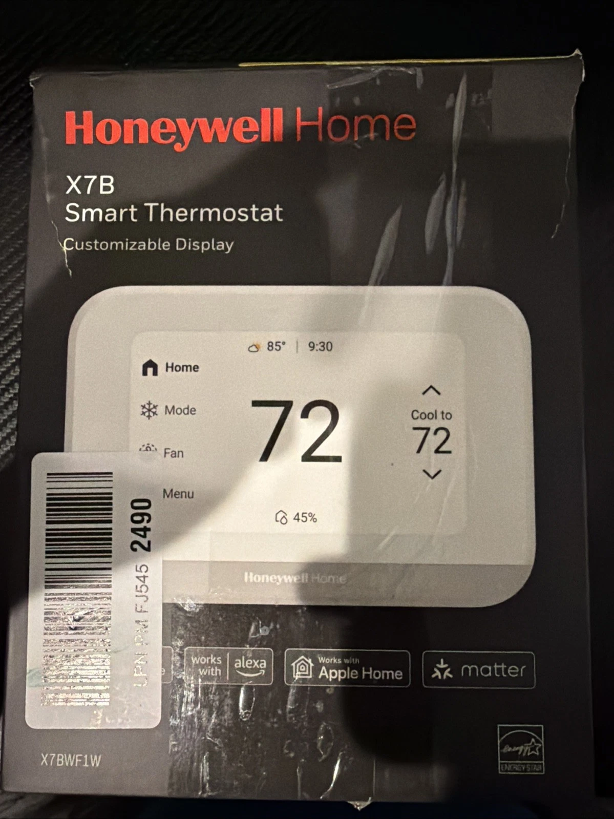 X7B Smart Programmable Wi-Fi Thermostat with Humidity Monitoring & Control, 4...