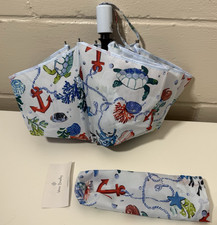 NWOT Vera Bradley Anchors Aweigh Umbrella Full Size Automatic Folding Ocean Life