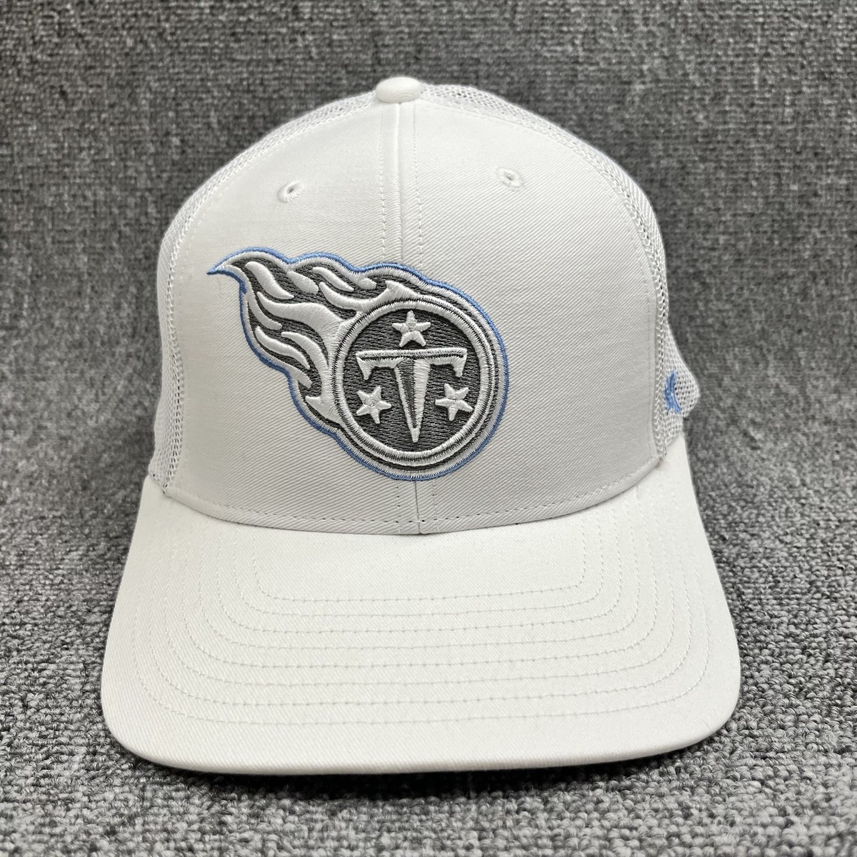 '47 Brand Tennessee Titans Snowball Trophy Stretch Fit Trucker Hat White M-L