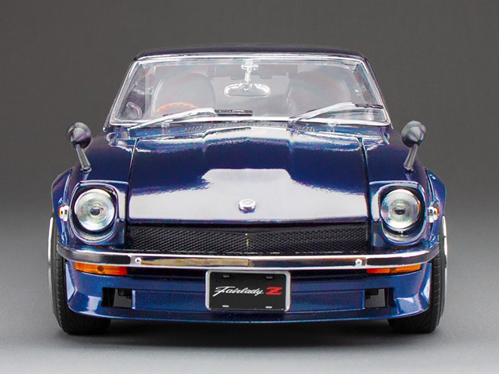 1970 NISSAN FAIRLADY Z (S30) RHD MIDNIGHT BLUE 1/18 DIECAST BY SUN