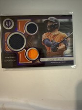 2024 Topps Tribute Jose Altuve Triple Relics Jersey Purple #32/50 Astros