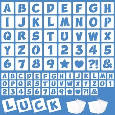 80 Pcs Letter Stencils Reusable Alphabet Number Stencils 2 Inch  3 Inch PET,