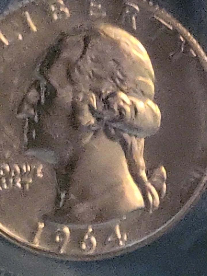 1964-P ERRORS ON DIFFERENT COINS THIS IS A "B" SET Errors On 25ct,1ct,50 Ct,10ct - Image 4 of 4