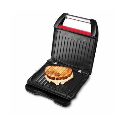GEORGE FOREMAN Kontaktgrill Fitnessgrill Steel Family Rot 25040-56 Paninigrill