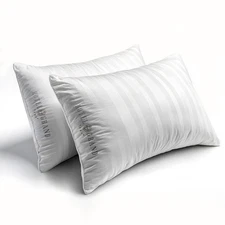 Hotel Grand White Feather Down Pillows King Size Set of 2 Packs Bed Pillows M...