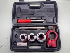 Pipe Threader Threading 1/2'' - 1'' Dies Set with Handle Ratchet Case