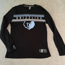 Memphis Grizzlies UNK NBA Waffle Knit Long Sleeve Shirt SZ Medium Navy Blue