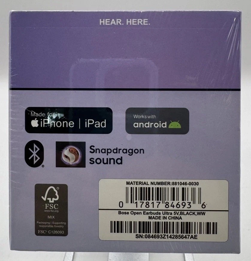 Bose Ultra Open-Ear Bluetooth Purple Smoke Earbuds New Sealed Fast Ship - Image 3 of 3