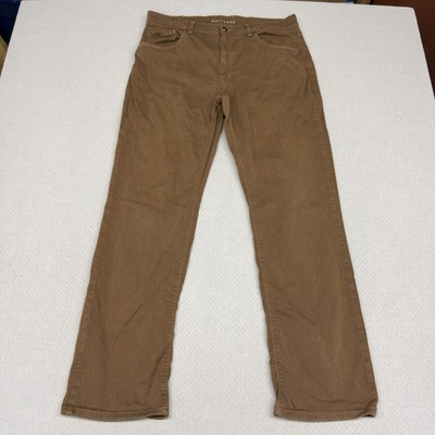 Mott & Bow Jeans Mens 36x32 Straight Fit Brown Denim Cotton Five Pocket Casual