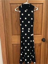 Lauren Ralph Lauren Polka Dot Fit & Flare Midi Dress Size 12