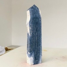 176g Natural Amazing Rare Blue Coral Jade Jasper Tower Point mineral Healing F32