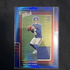 2025 OPTIC Jaxson Dart THREADS Jersey/Patch Holo Prizm Rookie Card. NY Giants