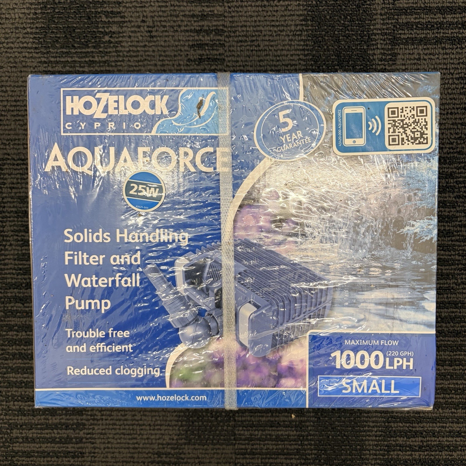 (Pa2) Hozelock Cyprio - AquaForce - Filter and Waterfall Pump - 1000LPH