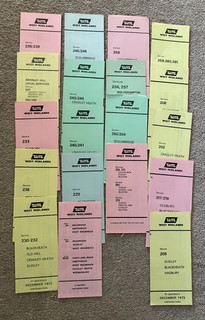 West Midlands PTE Bus Timetables Bundle (19) 1973/1974 Former Midland Red Routes