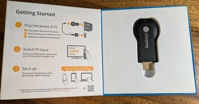 Google Chromecast (1st Generation) Streaming Media Player - H2G2-42 (Black)