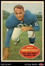 1960 Topps #81 Andy Robustelli Giants-FB HOF Arnold 5 - EX