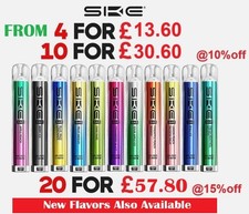 SKE CRYSTAL Rechargeable VAPE BAR Prefilled 2ml 20mg Nic salt Pod- MIN 2 BAR BUY