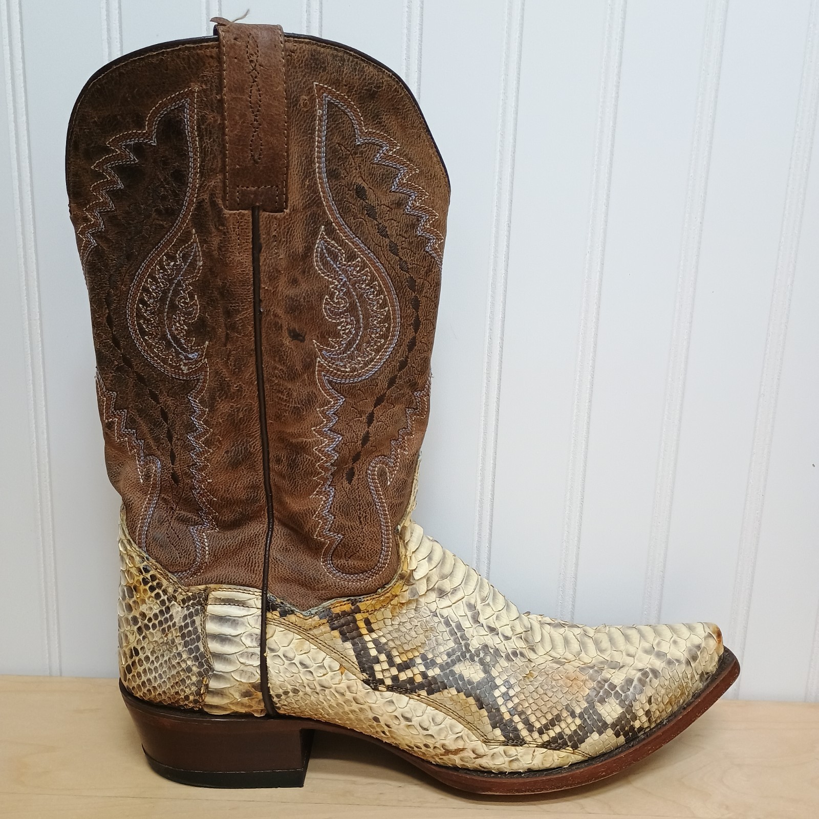 Dan Post Orlando Matte Finish Python Boots Natura… - image 3