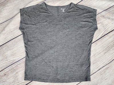 Cloudveil Black White Micro Striped Merino Wool Blend Small Top Slouchy Gorpcore