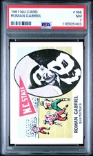 1961 NU-CARD #166 ROMAN GABRIEL ROOKIE RC PSA 7. rookie card picture