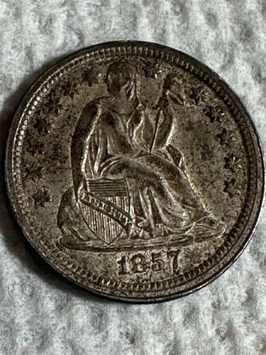 1857 Seated Liberty Dime Silver Coin