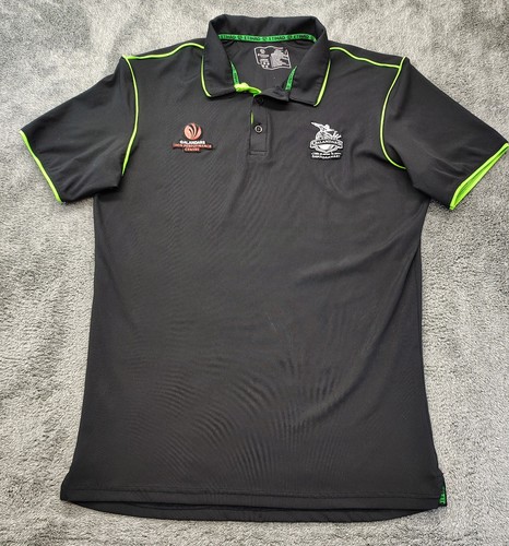 Lahore Qalandars Pakistan Cricket Polo Shirt Jersey PSL Adult Sz L Black Etihad