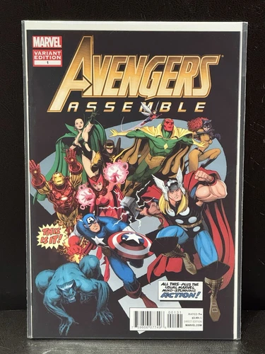 🔥AVENGERS ASSEMBLE #1 variant ARTHUR ADAMS 1:50 ratio cover MARVEL 2012 NM🔥
