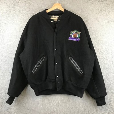 Vintage DeLong Minnesota Moose Wool Blend Varsity Jacket Black XL