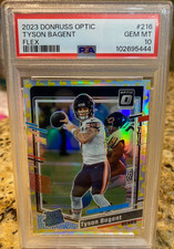 2023 Donruss Optic Tyson Bagent Rookie Flex Prizm PSA 10 - Low Pop 5 !!