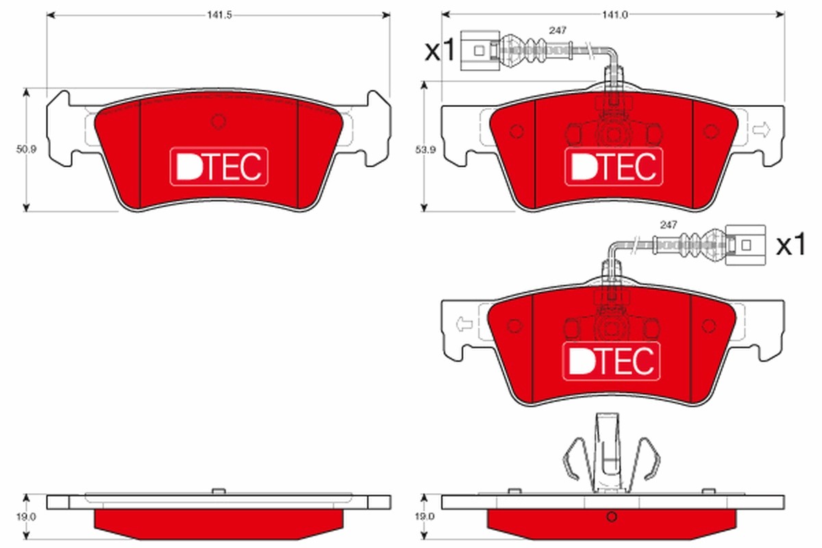✅Fits TRW GDB1672DTE BRAKE PAD SET, DISC BRAKE  ⭐UK Seller⭐