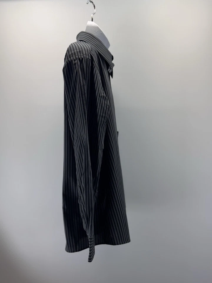 Camisa de vestir Covington corte moderno para hombre 17-17,5 34/35 negra a rayas sin manchas Foto 4 de 4