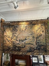 Antique French Verdure Tapestry Style Cotton-Linen NEW Reproduction 100% Natural