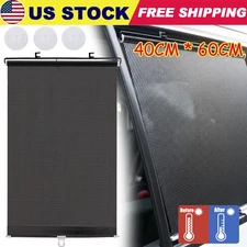 Retractable Car Auto Front Side Window Sun Shade Visor Windshield Roller Blind