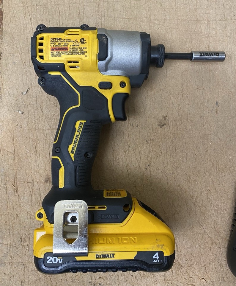 dewalt-dcf840d1-20v-max-brushless-1-4-impact-driver-kit-885911725910-ebay