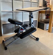 Adjustable Desk Easel with Accessories (Drink Holder, Phone Holder, Wheels)