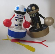 Vintage 1978 Performa Toys Positdroid & Negatroid Robots Set of 2 Hong Kong +Box