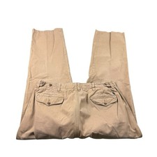 Polo Ralph Lauren Brown Side Tab Cotton VTG Military Trouser Size 35x32