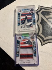 2022-23 Black Diamond Kent Johnson Rookie Team Logo Jumbos Patch RC Columbus CBJ