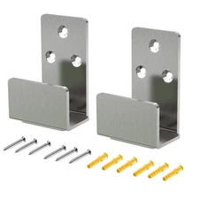 2PCS Sturdy Stainless Steel Sliding Barn Door Floor Guide for Bottom Lower Cl...