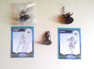 WIZARDS STAR WARS GAMING MINIATURES KYP DURRON LEIA SKYWALKER & DARTH PLAGUEIS!