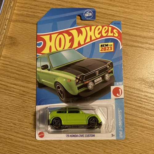 HOT WHEELS 2023 #117 J IMPORTS ORANGE & GREEN 1973 73 HONDA CIVIC CUSTOM Lot X 5 - Picture 4 of 10