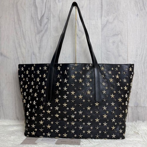 Jimmy Choo Star Studded Multicolor Leather Tote Bag Women Used Authentic